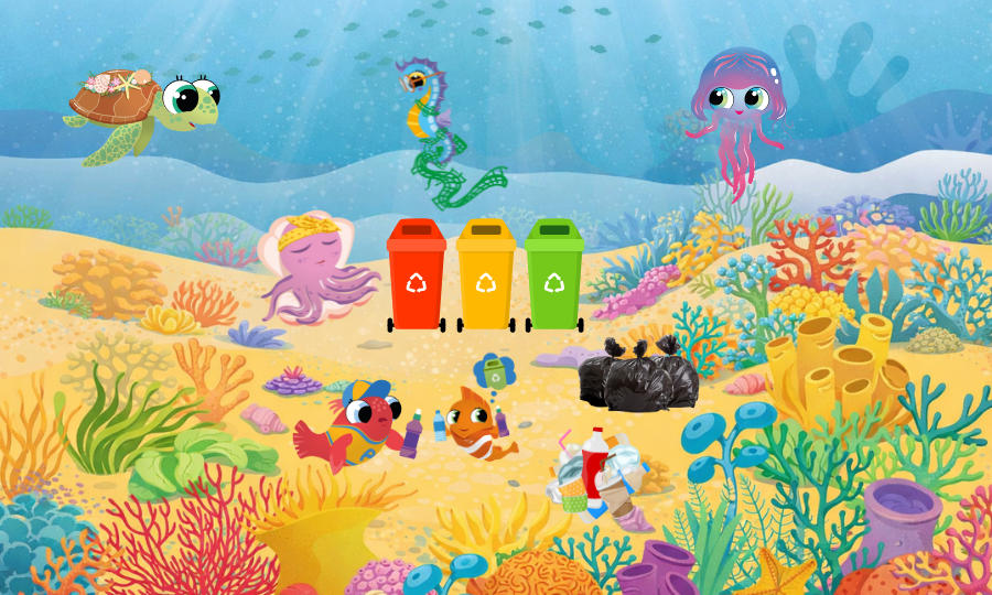 The Bubble buddies sealing with ocean pollution